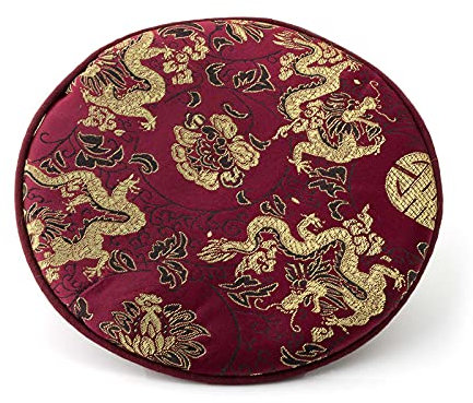 Pad für Klangschale mit diversen tradtionellen Mustern Ø ca. 18 cm -9873- (violett Drache) in verschiedenen Farben erhältlich