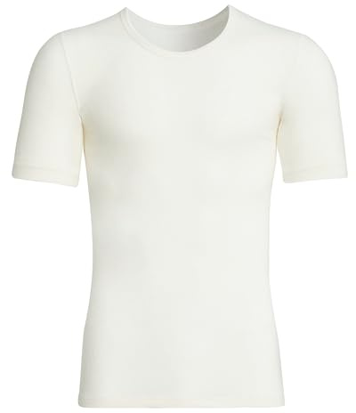 Susa Herren Angora onderhemd S8050090 Thermounterw sche Oberteil, Weiß (Wollweiß S115), M EU