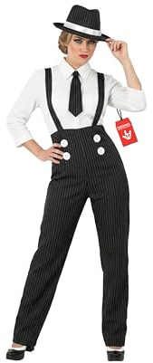 Fun Shack Women Gangster Costume, Womans Gangster Fancy Dress, Pinstripe Suit Women, Mafia Costume Womens X-Large
