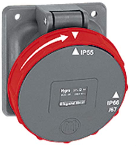 Prise fixe Hypra 63A - 3P+N+T 380V~ à 415V~ - IP66/67-55