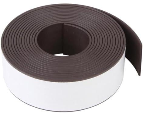 Velleman Bande magnétique adhésive flexible 300 x 2,5 cm, noire, ruban magnétique en rouleau, découpable et solide, idéale pour réfrigérateur tableau magnétique DIY loisirs créatifs organisation