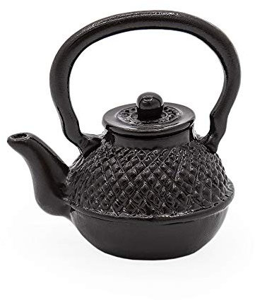 Odoria 1/12 Miniatura Tetera de Metal Negro Cocina Accesorio para Casa de Muñecas