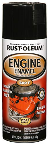 Rust-Oleum 248932 Engine Enamel Spray Paint, 12 oz, Gloss Black