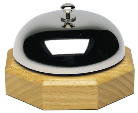Westmark 63202250 Tisch- und Kellnerglocke, Holz/Metall, mehrfarbig, 9,1 x 9,1 x 5,8 cm