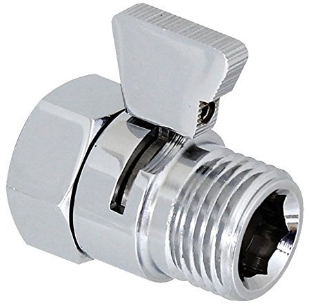 IGNPION G1/2 Full Brass Shower Head Flow Control and Shut OFF Valve for Shower Head, Hand Shower, or Bidet Sprayer etc