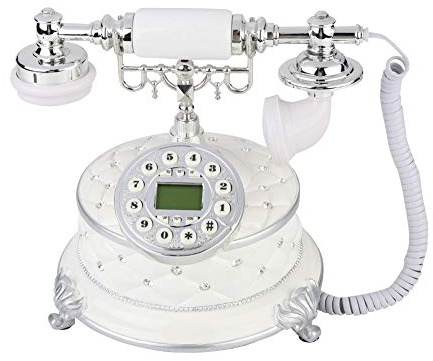 Zerone Antikes Telefon Altmodisches Schnurgebundenes Retro Telefon Druckknopf Volumen Justierbares Europäisches Weinlese Telefon