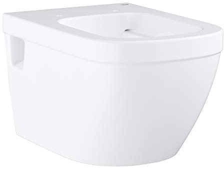 GROHE cuvette suspendue Euro ceramic, sans bride sans rebord, entièrement caréné, volume de chasse 3/5 L, porcelaine vitrifiée, finition blanc alpin, 39538000 (Import Allemagne)