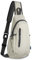 TITECOUGO Canvas Small Sling Bag Lightweight Crossbody Bag for Women Rucksack for Men Running Backpack Travel Chest Pack Daypack Shoulder for Gym Work Hiking Outdoor Sports Light Grey