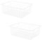 Y.Z.Bros 16 L x 12 W Wider Freezer Storage Organizer Baskets Container, Deep Metal Wire Chest Upright Refrigerator Divider Bins with Built-in Handles for Cabinet, Pantry, Closet, Kitchen