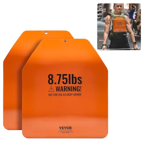 VEVOR Curved Weight Vest Plates, 8.75 LB Pairs, Premium Steel Weighted plates, Contoured Ergonomic Fit – WODs, Additional Weight for Weight Vests, for Strength Training, Running, Heavy Workouts