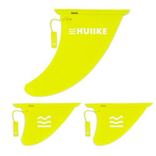 HUIIKE Sup Finne Stand Up Paddle 3 Stück Abnehmbare Ersatz Finne Sup mit Sicherheitsschloss, Stand Up Paddle Zubehör | Ersatzteile Standup Paddling Aufblasbar | Set 3 Flosse für Standup Board
