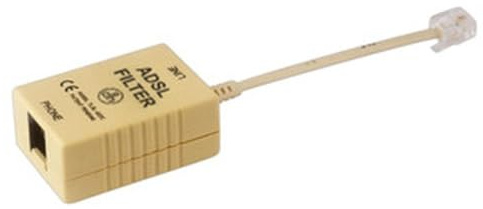 Brightium Filtro ADSL, compatible con conexiones de banda ancha, mejora la calidad de la señal y reduce interferencias para una conexión más estable.