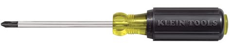 Klein Tools 603-4 Screwdriver, Made in USA, #2 Phillips Tip, Cushion Grip, Precision Machined Electrician Screwdriver, Home Improvement