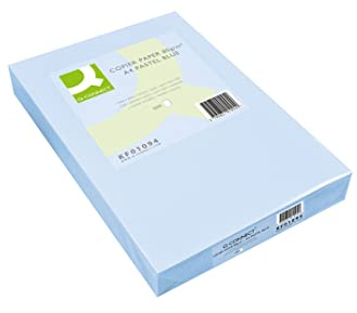 Q-Connect KF01094 - Papel Color Din A4 80Gr Celeste Paquete De 500 Hojas
