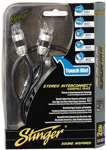 Stinger SI823 3-Foot 2-Channel 8000 Series Audiophile Grade RCA Interconnect Cable