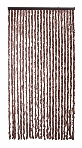 VERDELOOK | Tenda Ciniglia da Sole 100x220 cm, Marrone, Fili: 23, Tenda per Insetti e Luce, per Porte