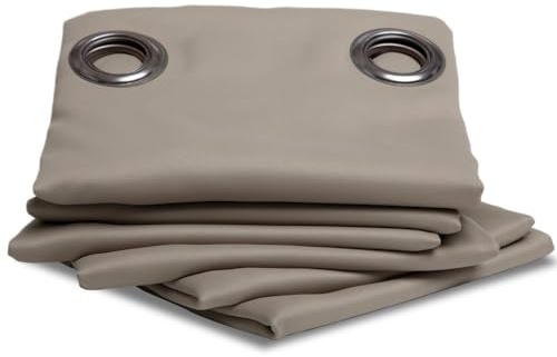 Moondream FireControl™ Feuerfester Vorhang 2in1 | Zertifiziert | Verdunkelung | EU Herstellung | Ösen | Grau MC740 | 140B x 260H cm