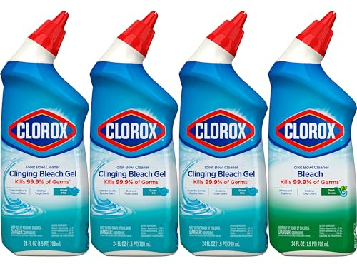 Clorox Toilet Bowl Cleaner with Bleach Variety Pack - 24 Ounces - Pack of 4 (Package May Vary)