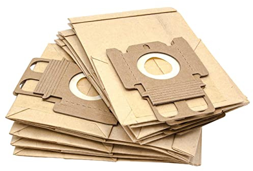 vhbw 10x Staubbeutel kompatibel mit Miele Omnia Mini, Mini 1600 Staubsauger - Typ K 20,9cm x 13cm Sandfarben