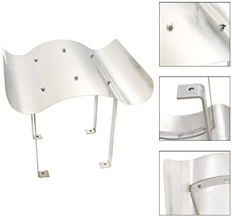 vidaXL Sombrerete Chimenea Acero Plateado Cubierta Protectora Refugio Pabellón