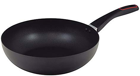 Renberg Wok 28x8.0cm Alluminio pressato induzione collezione Tasty, Nero