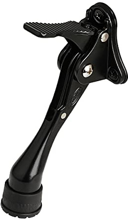 CG PLUS Door Stopper, One-Touch semi-Automatic Metal Door Stopper, with Non-Slip Rubber Tip for Wood, Concrete, Tiled, and Carpeted Floors (4inch x 20pack, Black)