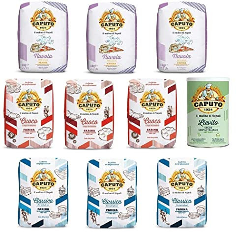 Testpaket Farina Molino Caputo Nuvola Classica Cuoco Pizzamehl Mehl ( 9 x 1kg ) + 1 Caputo Lievito Hefe