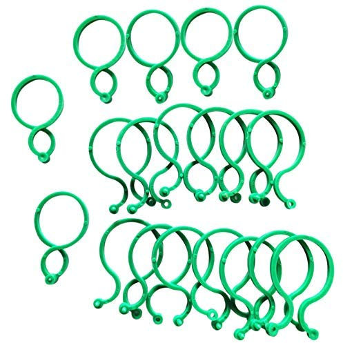 Dantazz Pflanzenclips Pflanzenklammern 100PC Kunststoff Pflanzen Clips Pflanzenringe Rebe Clips Pflanzenchnalle Gartenpflanzenclip für Gemüse Tomate Pflanze Unterstützung und Befestigung (Grün)