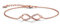 CERSLIMO Rose Gold Bracelet, Sterling Silver 925 & Rose Gold Plated Infinity Bracelet Love Charm Friendship Zirconia Jewellery for Womens Girls Girlfriend Sister Friend Birthday Gift