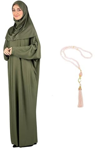 Modish Group Damen Gebetskleidung Mit Hijab Rosenkranz, Muslim Kleidung Für Frauen, Türkisch Muslimische Lang Kleider Set, Abaya Jilbab, Islamische Burka, Ramadan
