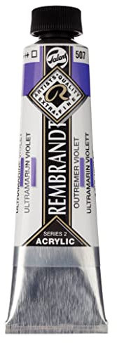 Rembrandt Acrylfarbe - Ultramarin Violett 507-40 ml Tube - Schwere Körperfarbe - Hohe Lichtechtheit - Dauerhafter flexibler Film