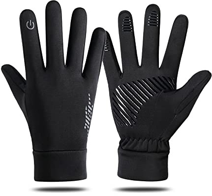 FFWTPY Guantes Invierno para Hombre Mujer Guantes Ciclismo de Pantalla Táctil Guantes Termicos de Moto Guantes Impermeable Antideslizante para Bici Running Camping Senderismo Escalada Esquiar