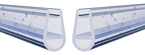WITEN&NOCK Duschdichtungen 200cm 2er Set Ballondichtung Streifdichtung Ersatzdichtung Dichtungsprofile Duschtür Dichtung Gerade Glasstärke 7 mm 8 mm