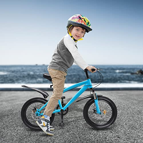 OMGGYER Kinderfahrrad 18 Zoll Freestyle BMX Fahrrad Kinderfahrräder Hochkohlenstoffstahl Höhenverstellbar Kinderfahrrad ab 5 Jahre Junge Mädchen Kinder Fahrrad (D)