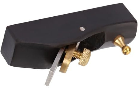 Herramienta Cepilladora Manual para Carpintería con Madera de ébano, Hoja de Manganeso 65, Detalles Finos, Adecuada para Carpinteros y Profesionales, Fácil de Usar (80mm)