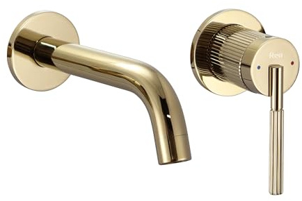 Rea Grifo monomando para lavabo Argon Js-622704G + Box Gold, Elegancia y comodidad en cada uso - 11X22,5X11CM
