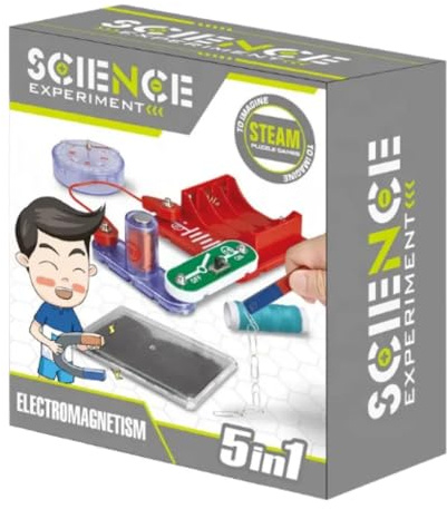 Buroku – Juego Electrónico de 5 Experimentos Electromagnéticos | Magnetismo, Brújula y Electromagnetismo para Niños | Juego Stem Educativo + Divertido