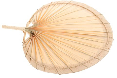 Didiseaon Handmade Palm Leaf Fan Summer Handheld Fan Natural Woven with Handle for Party Decoration and Outdoor Use