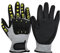 Ellniges] Anti-Vibration Chainsaw Gloves - Cut Leather Work Gloves for Forestry and Mechanics