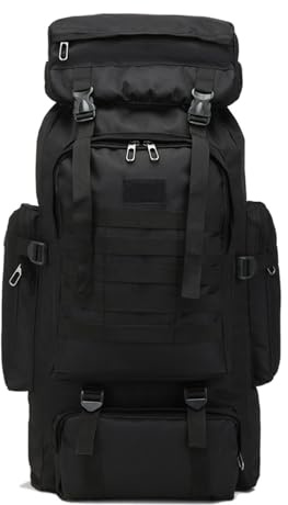 Jlobnyiun militaryy tacticals Pack - Backpack Ruck résistant à l'eau 80L, sac de camping molles | Grand sac à dos de randonnée, équipement de trekking de survie, unité de rangement extérieur en plein