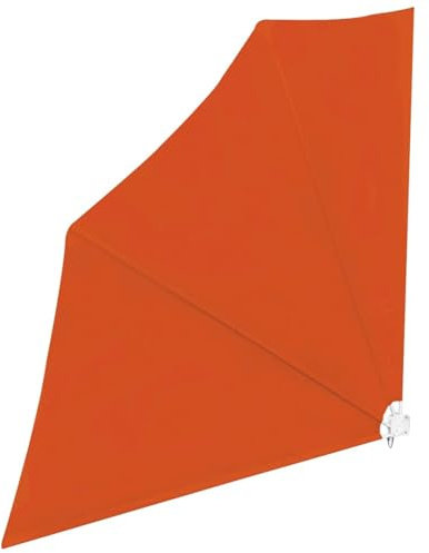 Homgoday Terracotta-Rot Faltbarer Balkonfächer, UV-beständig, 140x140cm - Wandmontage Model41581