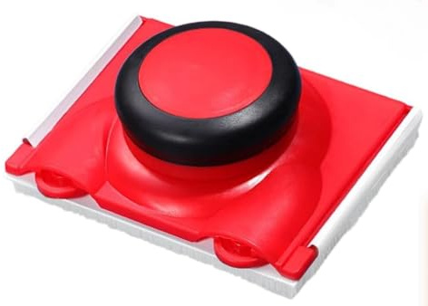 Lot de 2 tampons de peinture pour murs et plafonds - Rouge - Outil de coupe pour la peinture des coins et des bords - Poils en nylon - Outil pratique pour bordure de peinture