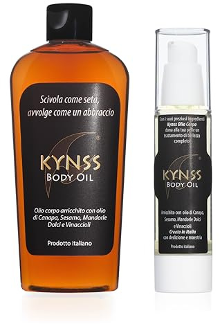 Kynss Olio Corpo 100% Senza Acqua (210ml + 50ml Airless OMAGGIO) | Olio Nutriente Anti-Age Pelle Secca e Disidratata | Rigenerante Post-Sole | Pelle Tonica e Luminosa