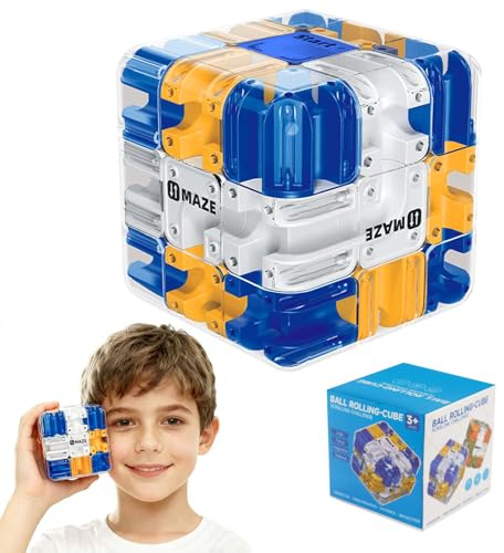 Cubo Labirinto 3D, 3D Labyrinth Cube Puzzle, Puzzle 3D, 3D Cubo Labirinto Sfida di Labirinto, Labirinto 3D Puzzle, Puzzle Interattivo con Percorso a Sfera, Allenamento Mentale e Rilassamento