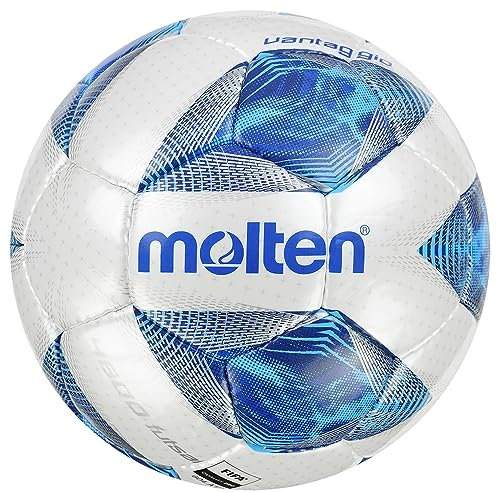 Molten Top Futsalball-F9A4800 weiß/blau/Silber Futsal