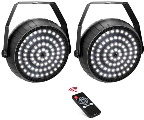 Telbum White Strobe Lights Halloween Super Bright 78 LEDs Strobe Light for Parties Sound Activated Mini DJ Strobe Light with Remote Control, Best for Room Stage Party Dance Wedding