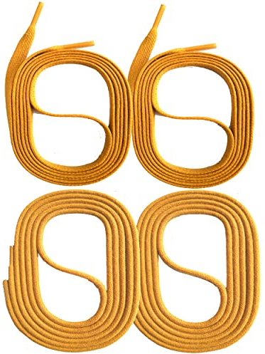 SNORS 2 pares de cordones encerados redondos y planos, 18 colores, 45 – 150 cm, resistentes, resistentes, de algodón, para negocios, zapatos de cuero, botas, ocre, 110cm RUND 3mm