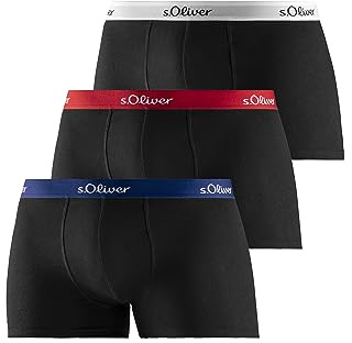 s.Oliver Pack Basique - Homme - Short rétro - sous-vêtements, 3 x Noir renforcé, L
