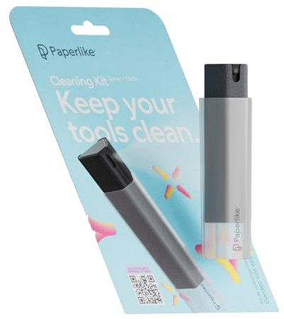 Paperlike All-in-One Cleaning Kit – Nachfüllbarer Mikrofaser-Bildschirmreiniger inkl. Reinigungslösung + 5 Refill Tabs – für iPad & Displays