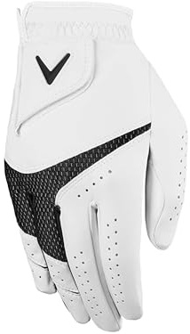 Callaway Golf Weather Spann Junior - Guante para niños (usado en la mano derecha, talla S, color blanco)